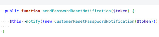 Laravel password reset and recovery notification 4
